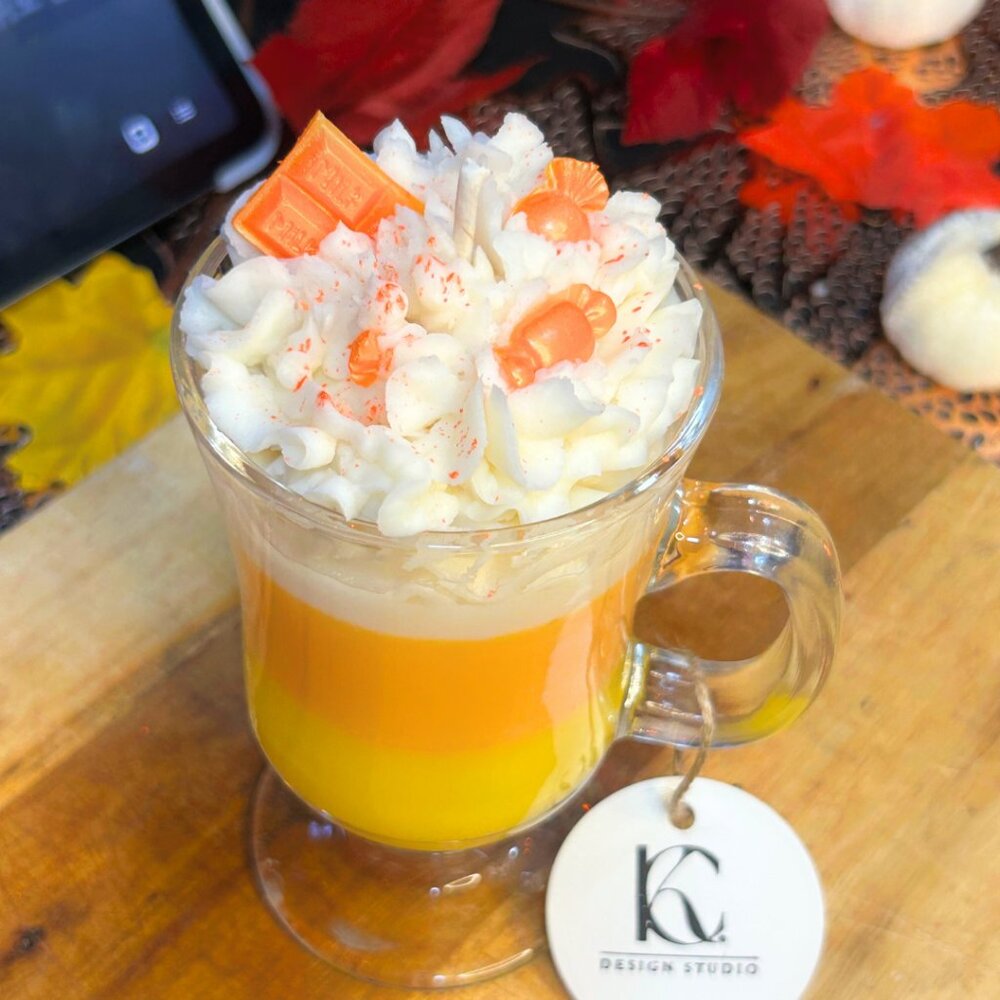 Candy Corn Halloween Candle – 3-Layer Soy Wax Treat, 8oz